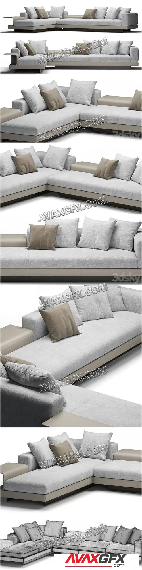 Connery Sofa - 3D Model