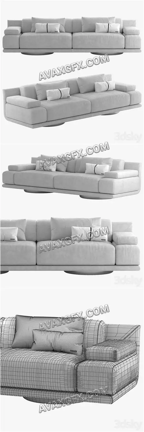 Fendi Casa Artu sofa - 3D Model
