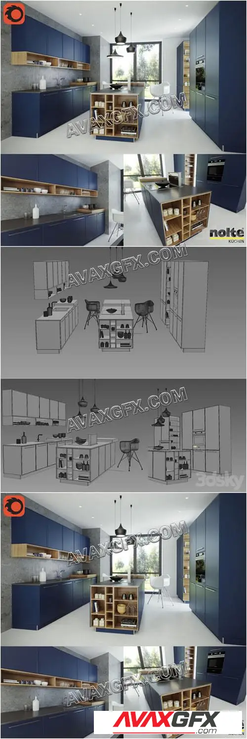 Nolte Carisma Lack Deep blue - 3D Model