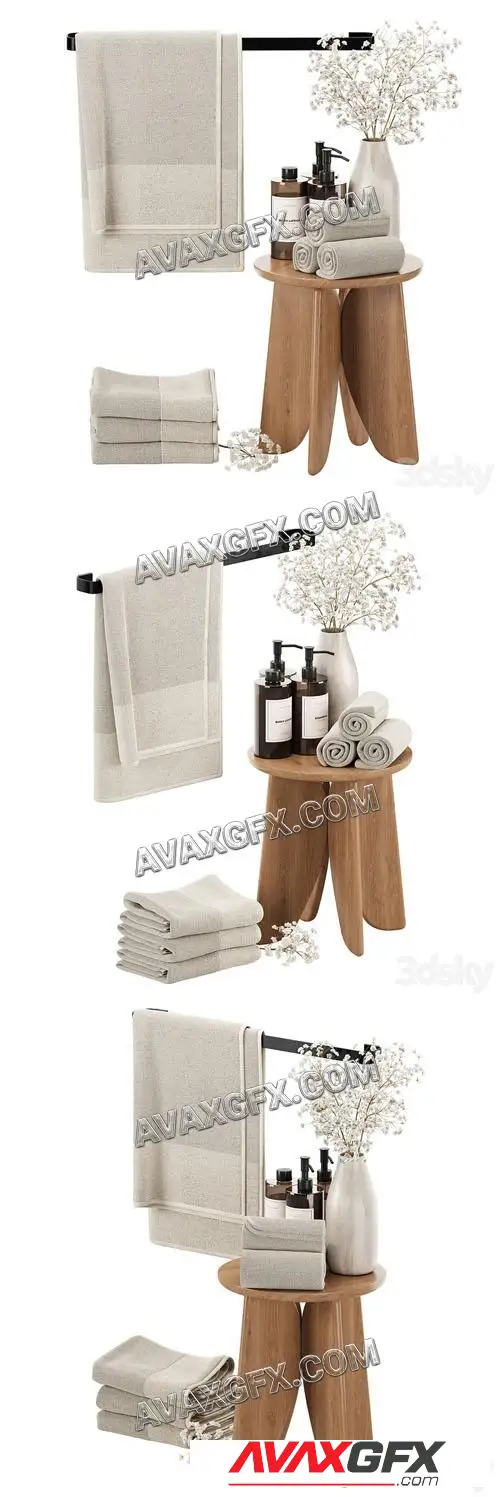 Decorative bathroom set 005 - 3D Model