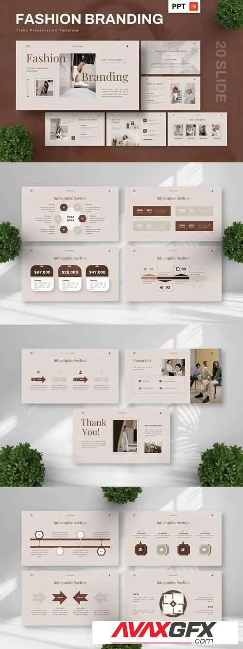 Fashion Branding - Trend Powerpoint Templates K3EFLXV