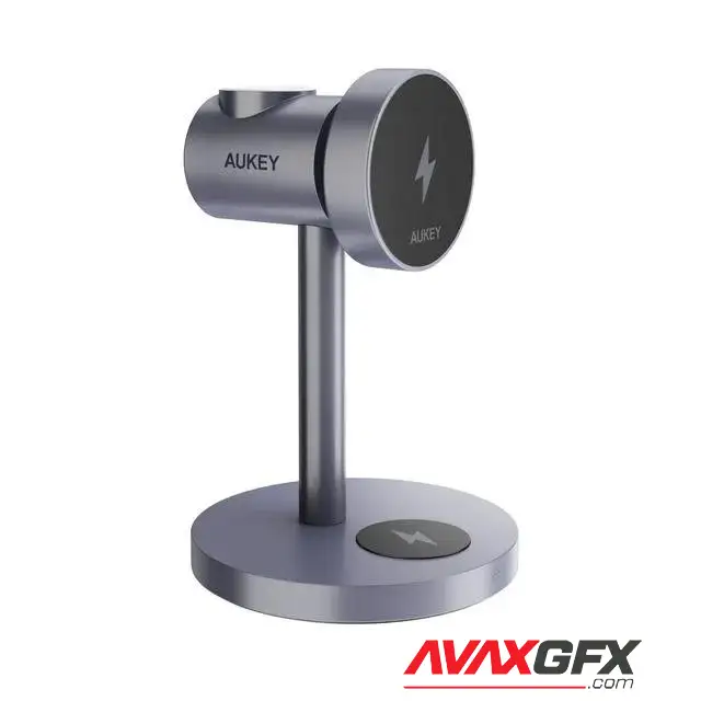 MagLink 3-in-1 Magnetic Wireless Charger by Aukey - 3D Model