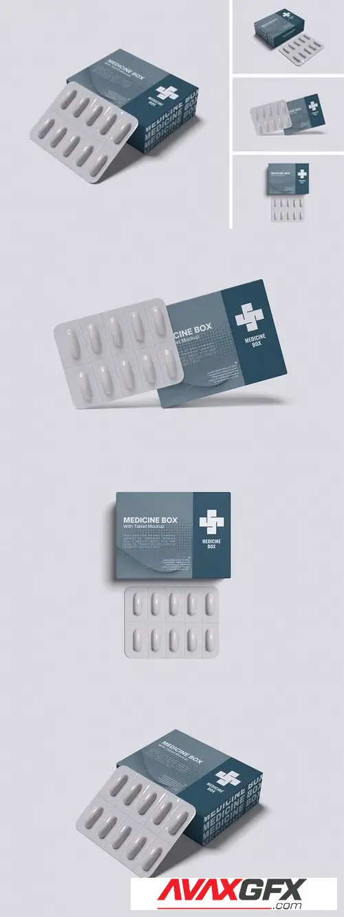 Medicine Pill Box Mockup Set LYCLQ88