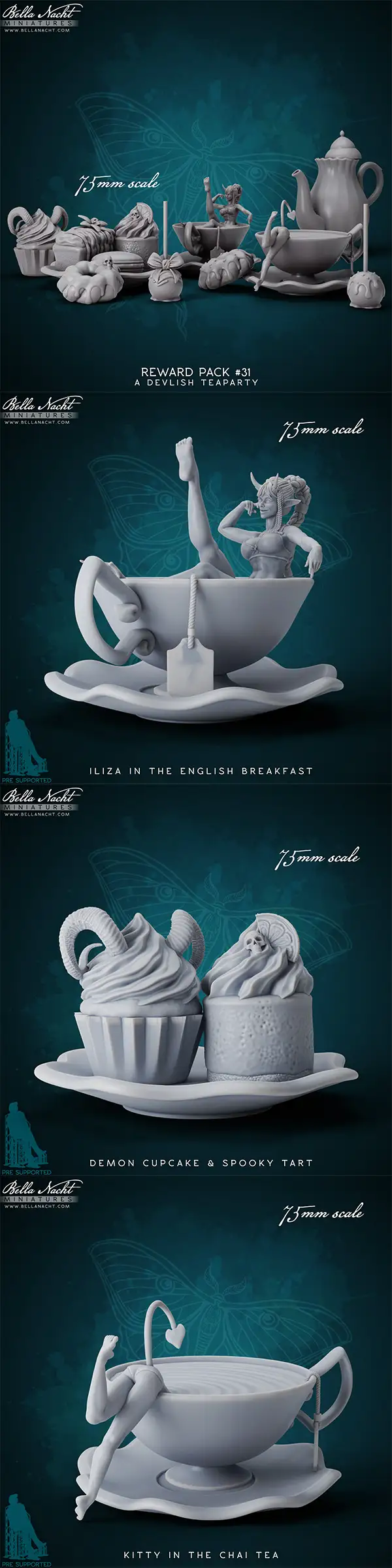Bella Nacht Miniatures – Devilish Tea Party – 3D Print