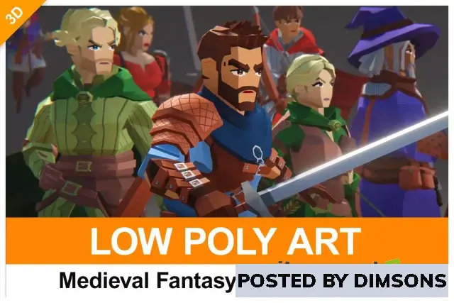 Unity 3D-Models Low-Poly Medieval Fantasy Heroes - Basic Pack v1.2.1