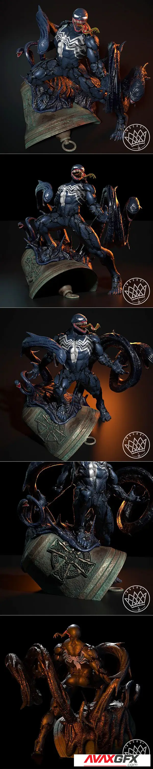 Nacho CG – Venom Statue – 3D Print