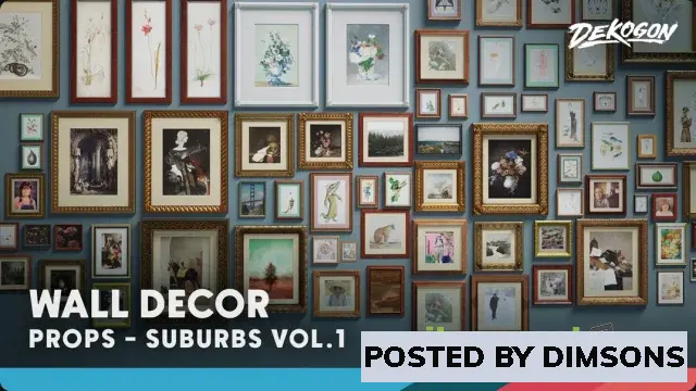 Unreal Engine Props Suburbs VOL.1 - Wall Decor (Nanite and Low Poly) v5.4
