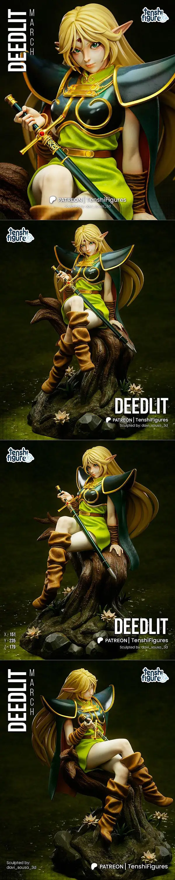 Tenshi Figures – Record of Lodoss War – Deedlit – 3D Print