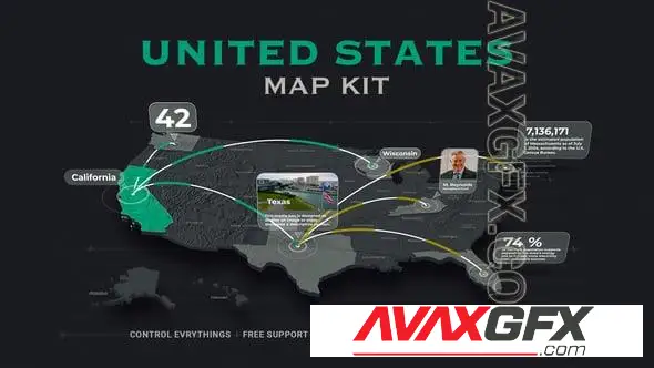 United States Map Kit 57725866 Videohive