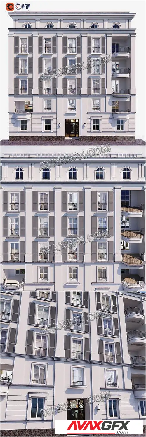 Facade for background 11 - 3D Model