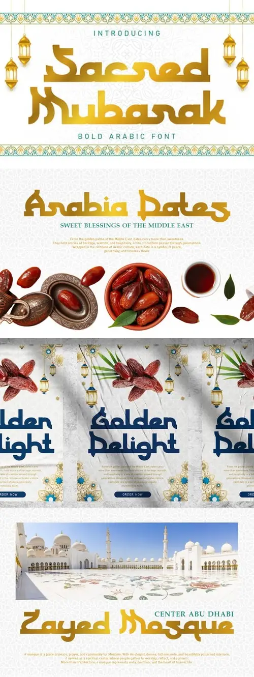 Download Sacred Mubarak - Bold Arabic Font QN36V83