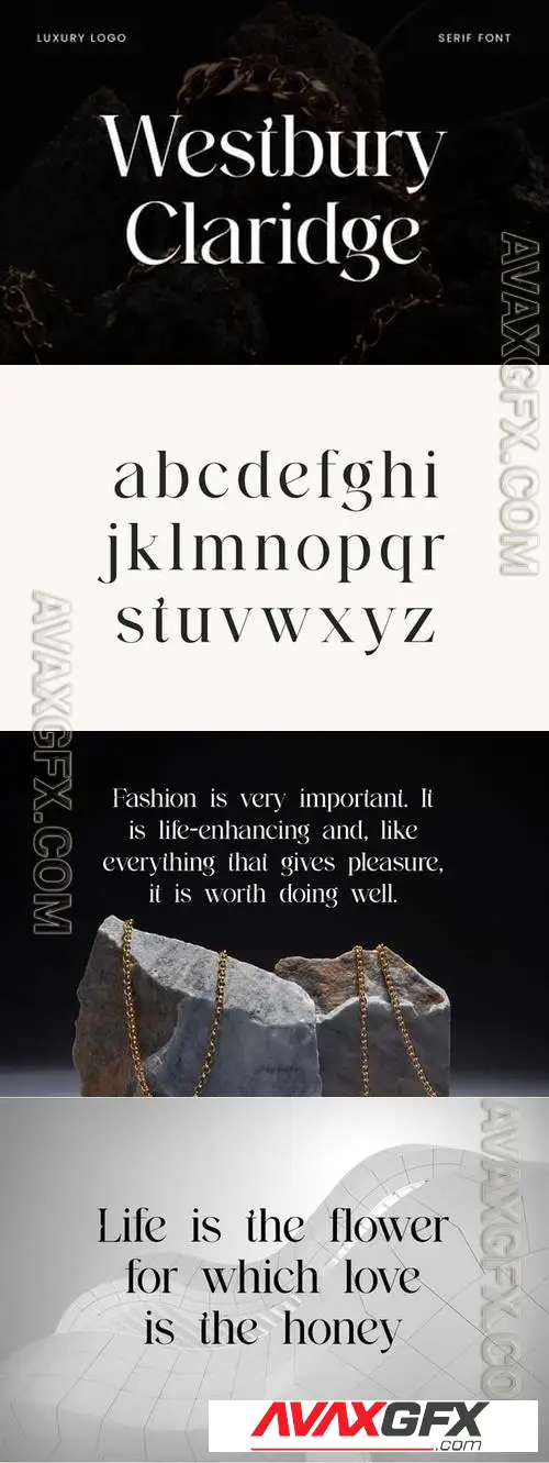 Westbury Claridge Logo Serif Font BCRDQKP