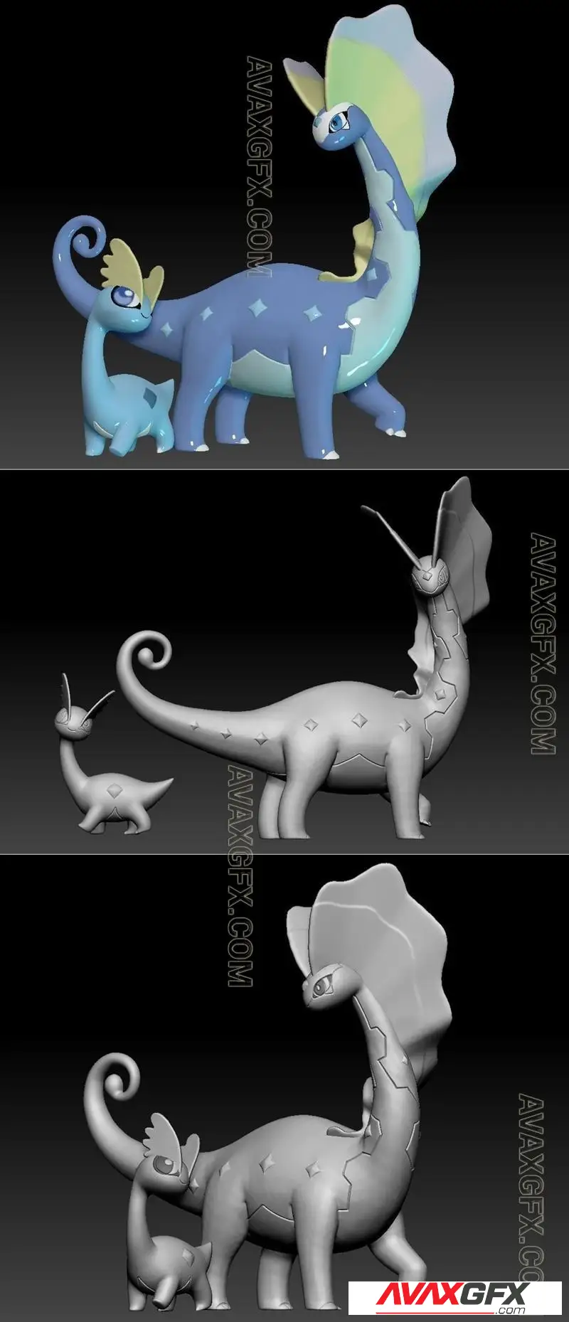 Pokemon Amaura Aurorus - STL 3D Model