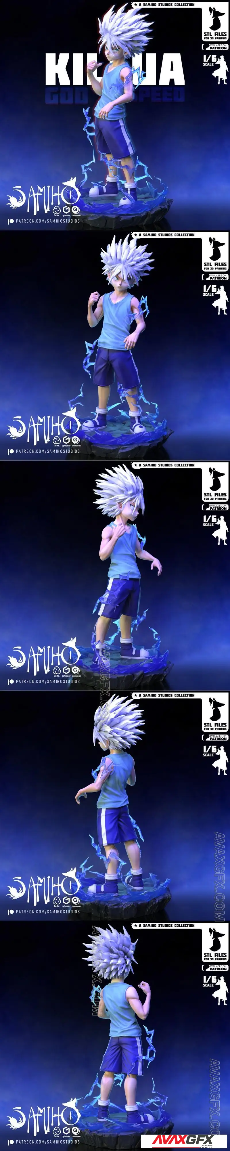 Samiho Studios - Hunter x Hunter - Killua Zoldyck - STL 3D Model