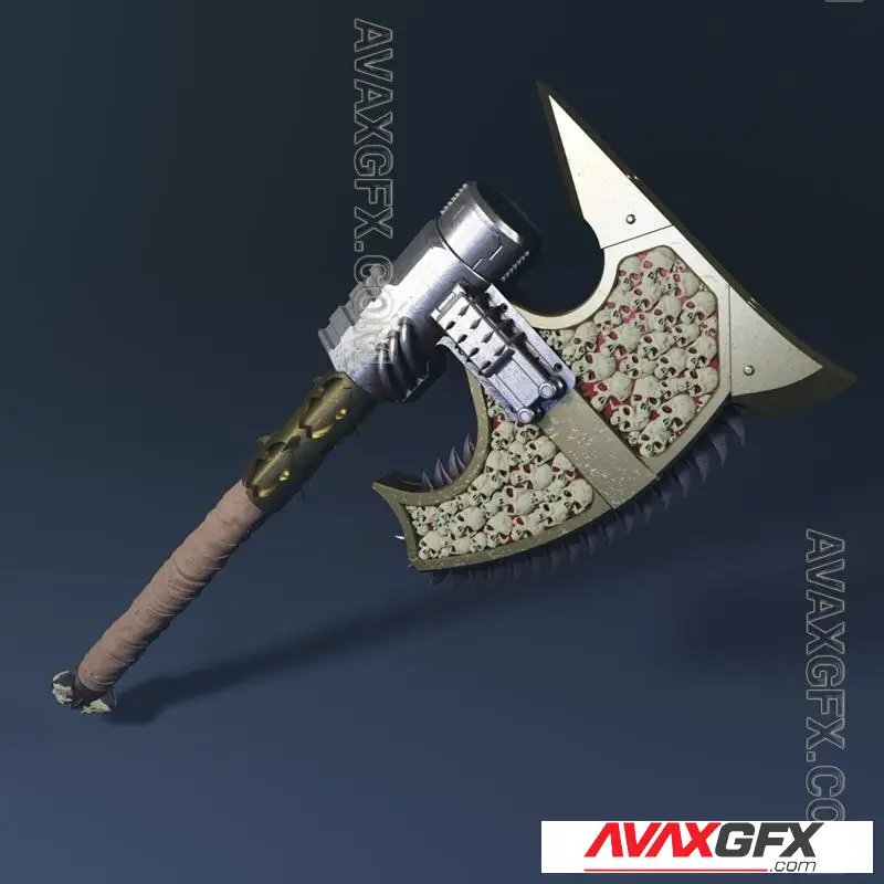Demon Chain Ax - STL 3D Model