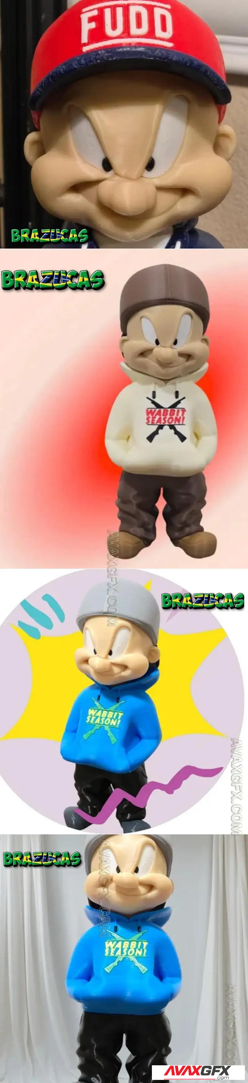 Elmer Fudd Wabbit Season Multi colored - STL 3D Model