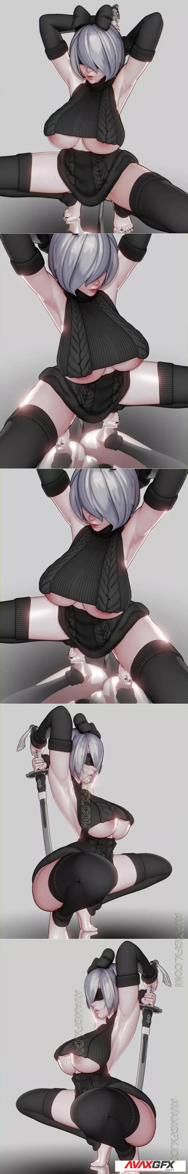 Rushzilla - 2B Nier Automata - STL 3D Model