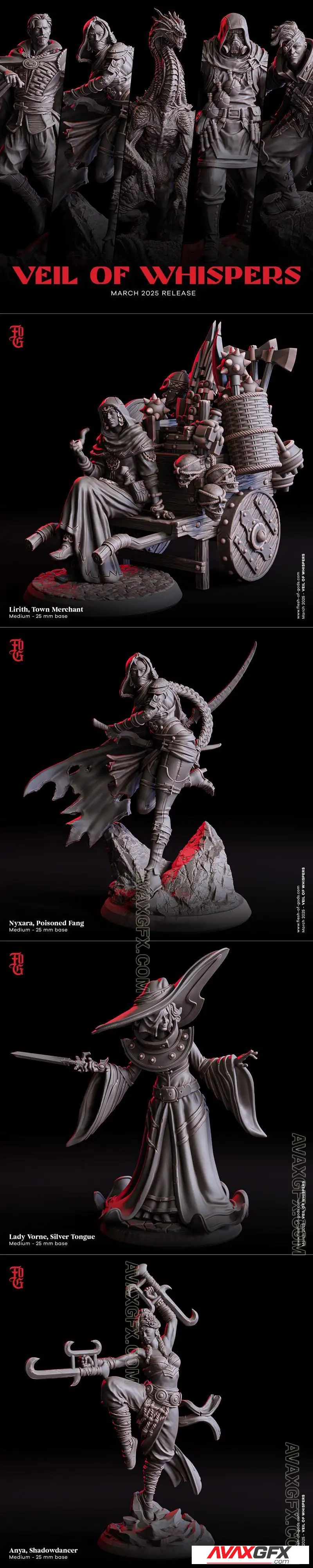 Flesh Of Gods - Veil Of Whispers March 2025 - STL 3D Model