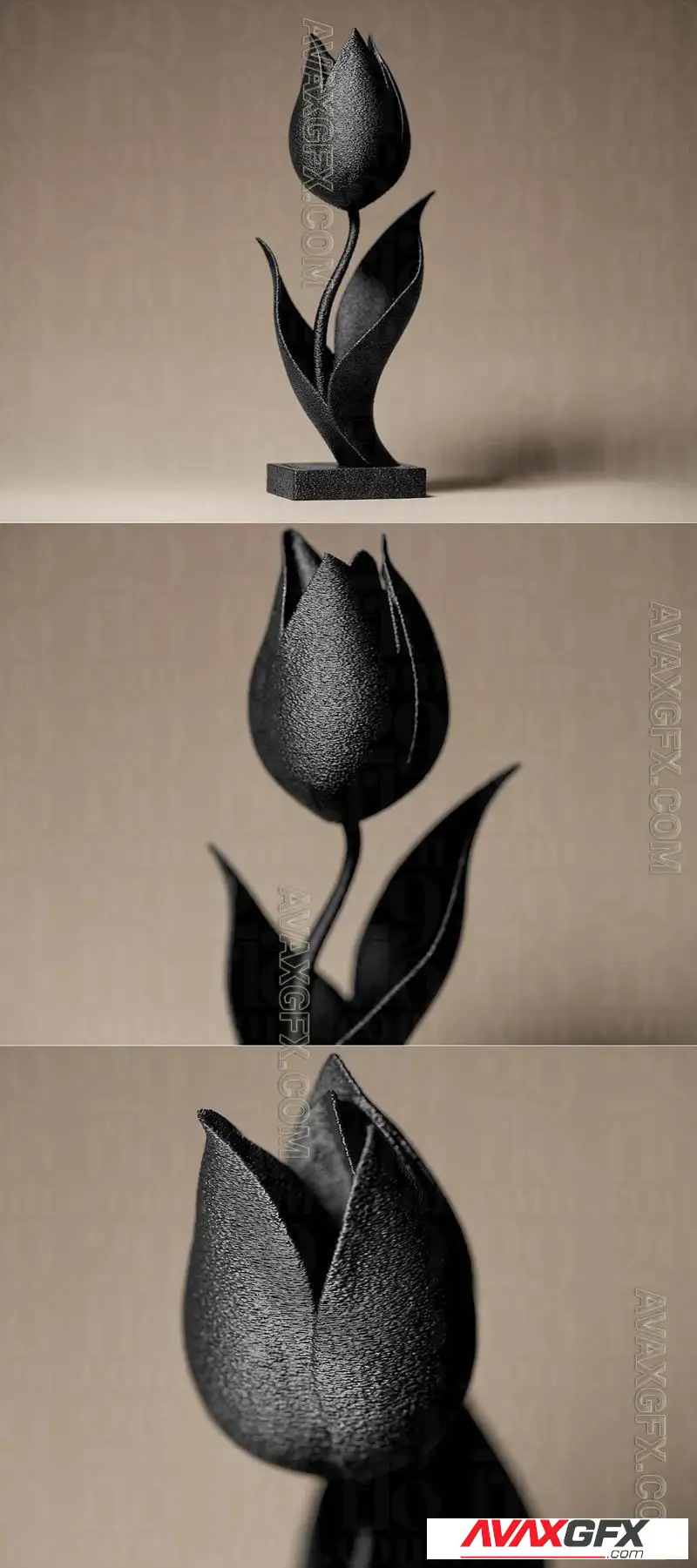 Tulip Decor Figurine - STL 3D Model