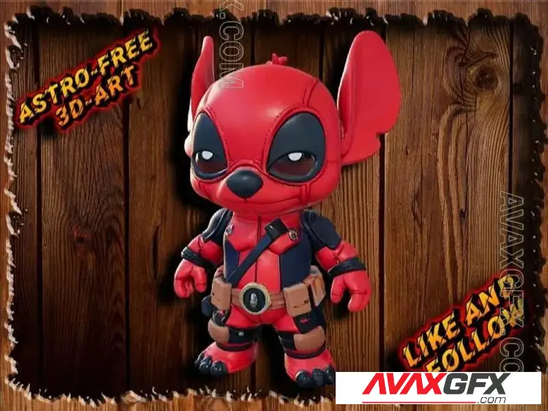 Deadpool Stitch - STL 3D Model
