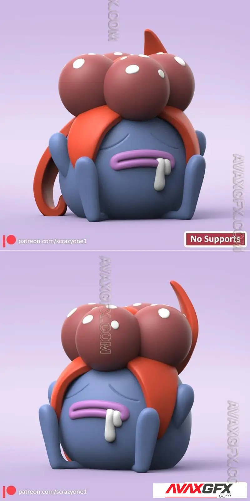 Sitting Gloom - STL 3D Model