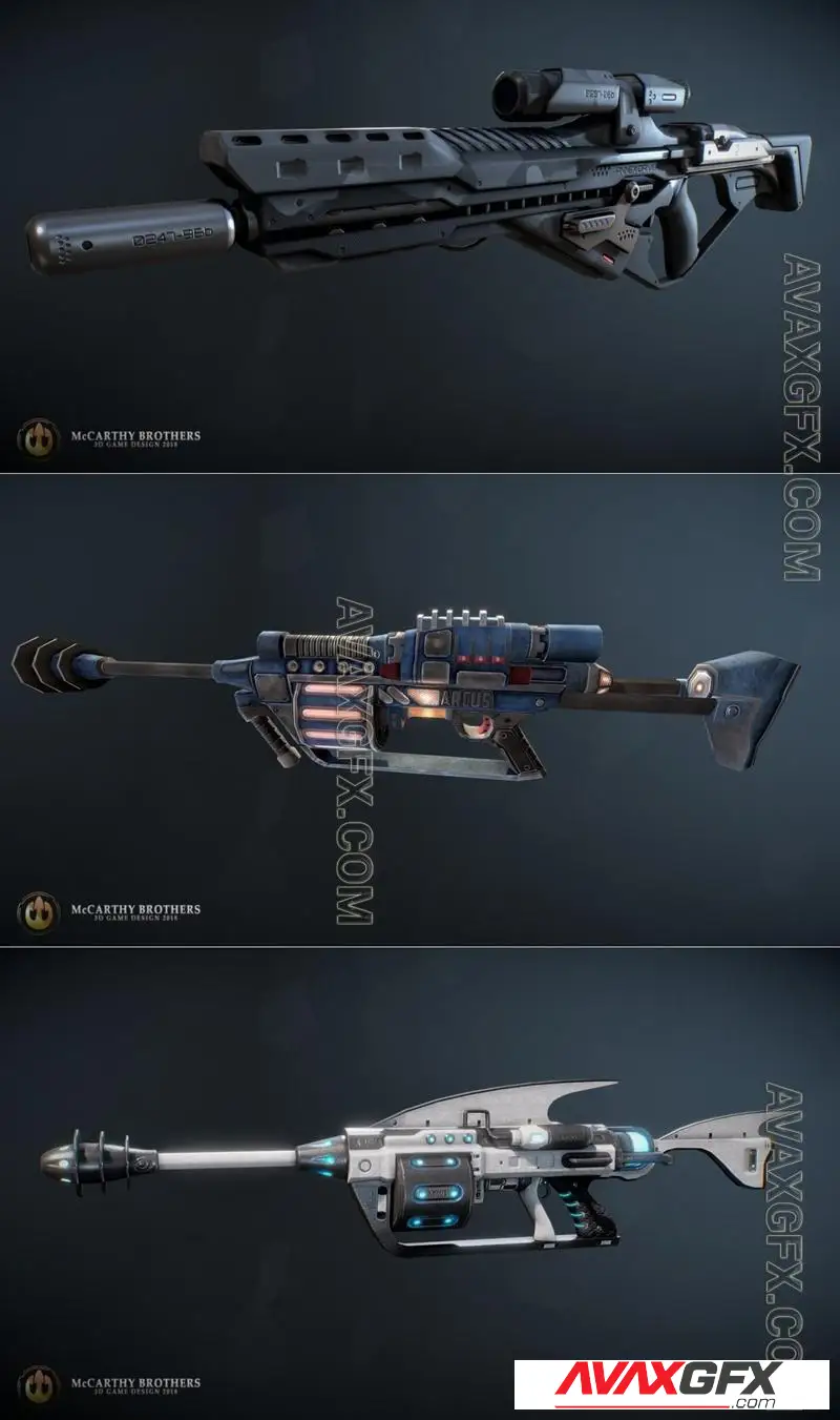Annex Driver and Arcus Rifle and Arcus Rifle 2.0 - STL 3D Model