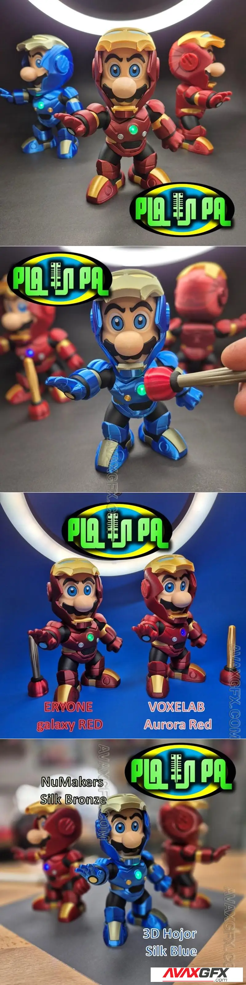 Pla-N-PA Iron Mario - STL 3D Model