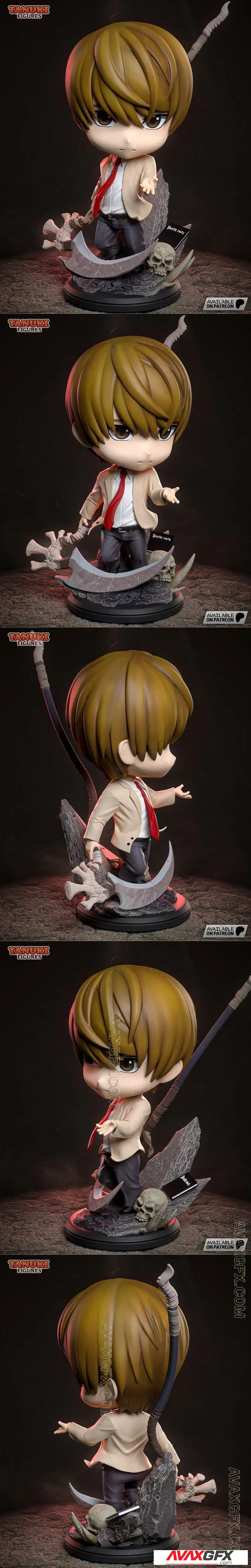 Tanuki Figures - Light Yagami - Chibi - STL 3D Model