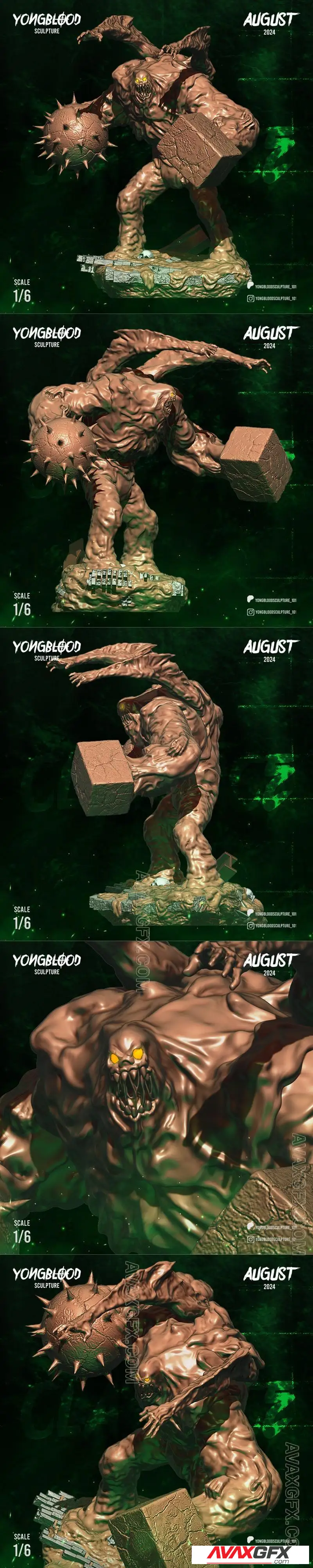 Yongblood Sclupture - Clayface - STL 3D Model