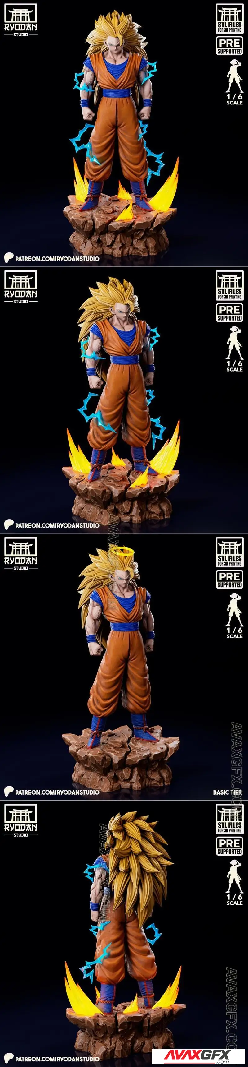 Ryodan Studio - Goku SSJ3 - Dragon Ball - STL 3D Model