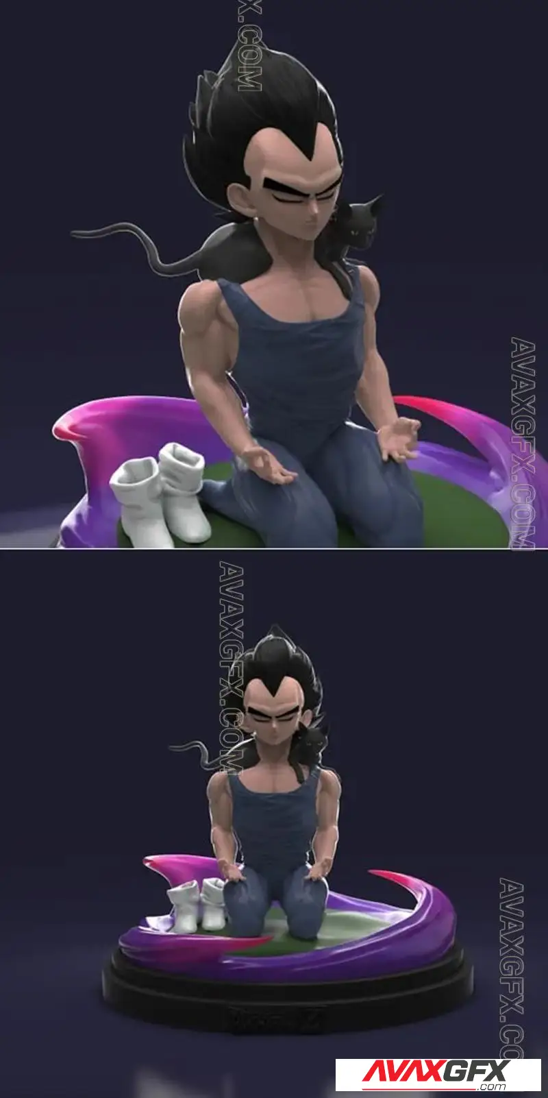 Vegeta meditation - STL 3D Model