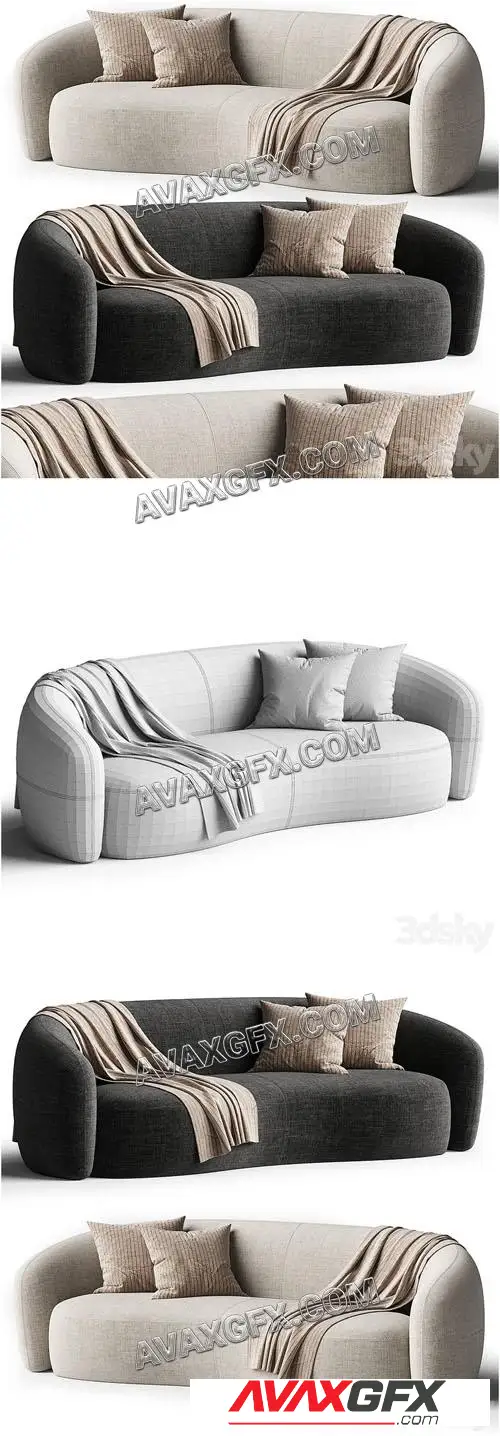 Tivoli SOFA Meroni va Kolzani - 3D Model