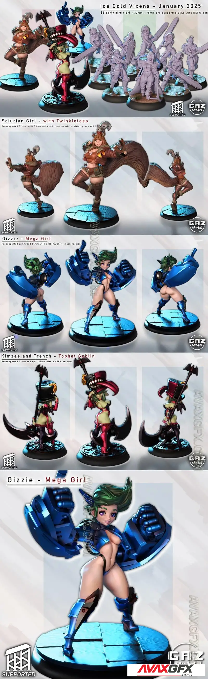 Gaz Minis January 2025 - STL 3D Model