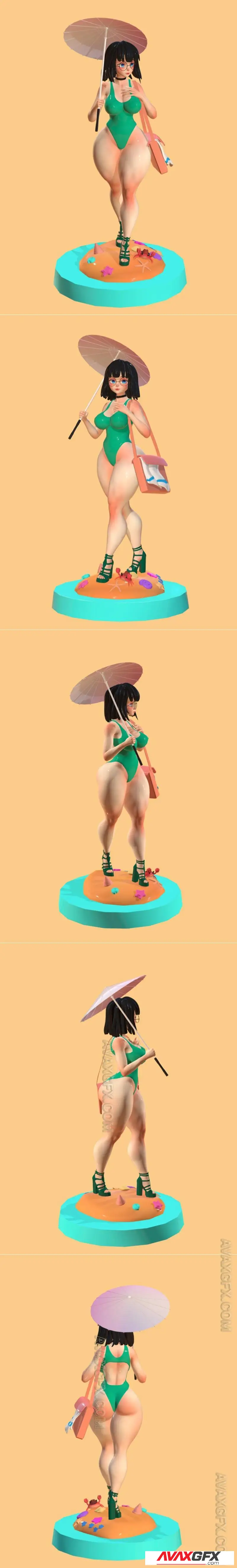Layla OC Beach Outfit - STL 3D Model