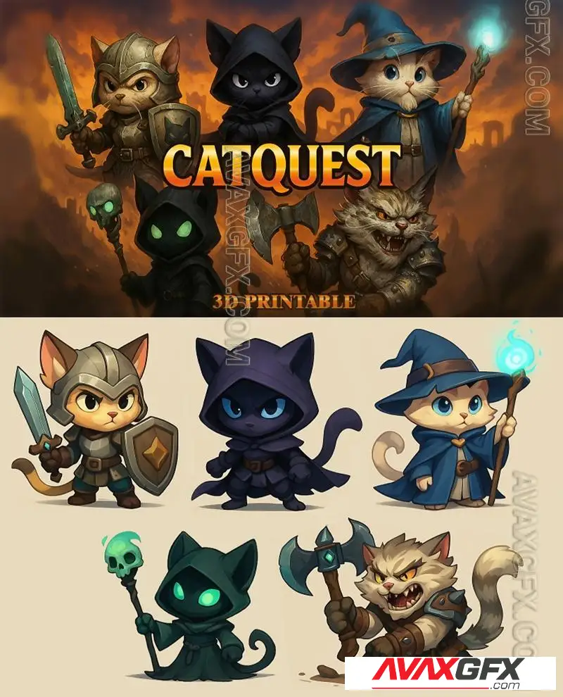 CatQuest - STL 3D Model