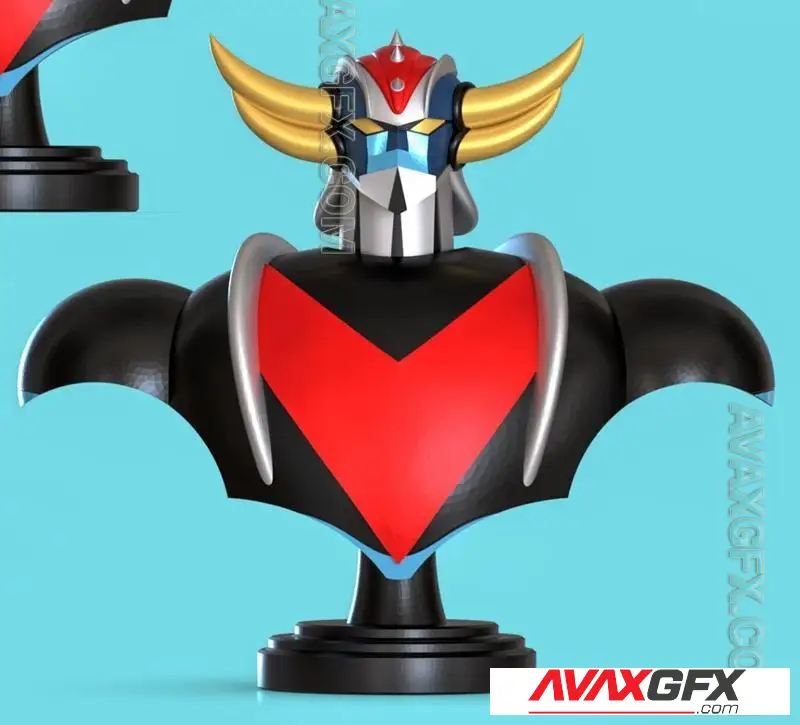 Goldorak Bust - STL 3D Model
