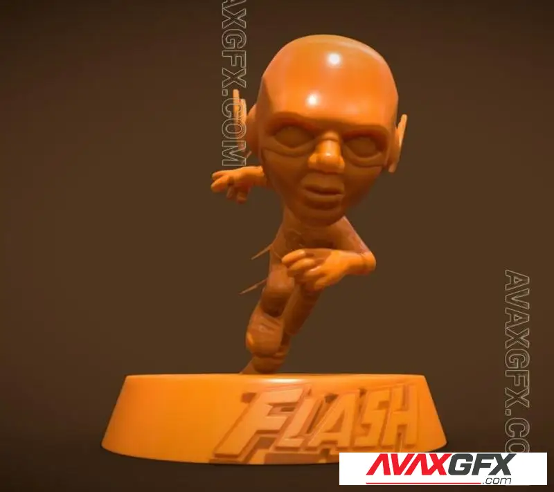 The Flash Superhero toy Style - STL 3D Model