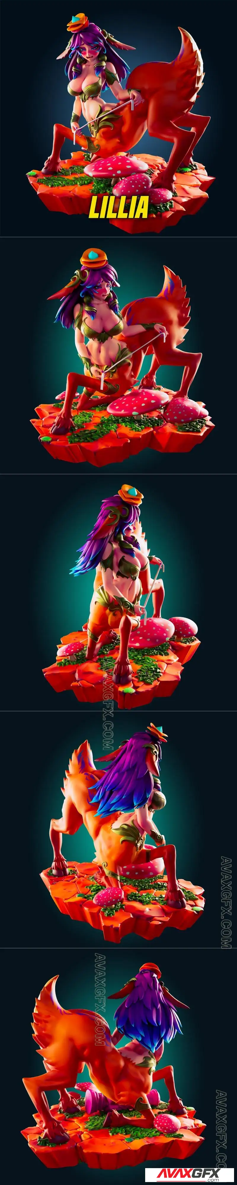 Officer Rhu - Lillia Massive Futanari League of Legends - STL 3D Model