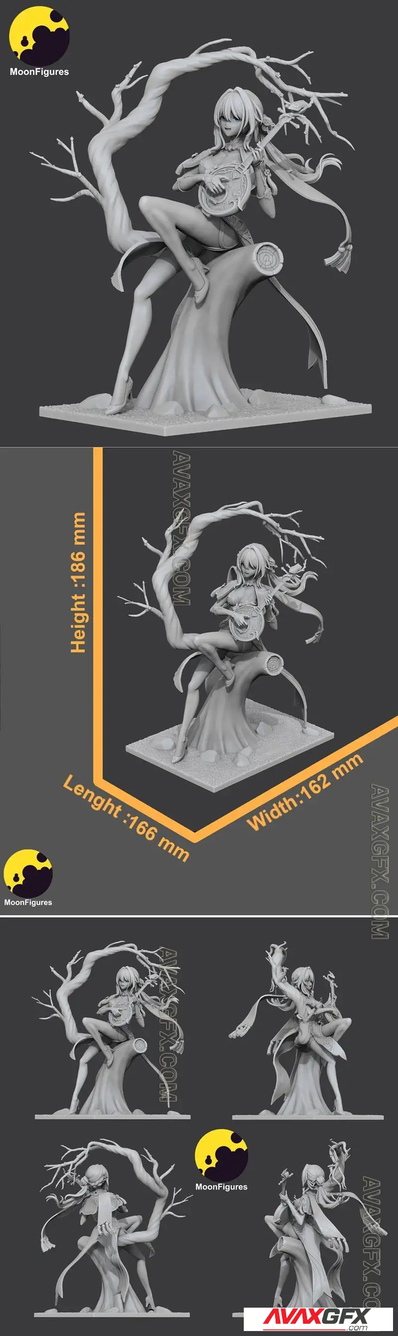 MoonFigures - Ruan Mei - STL 3D Model