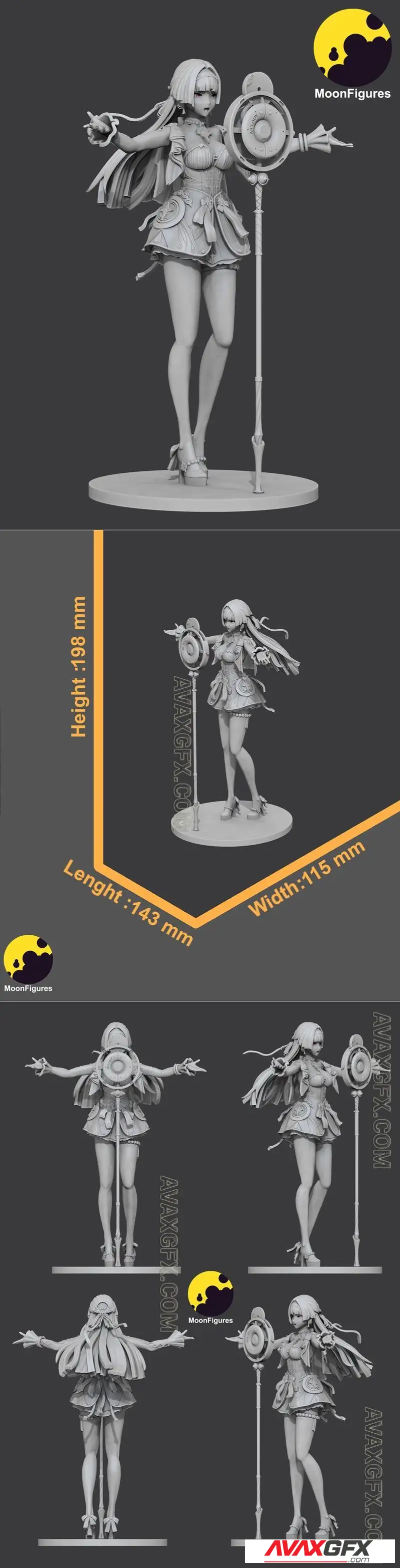 MoonFigures - Astra Yao - STL 3D Model
