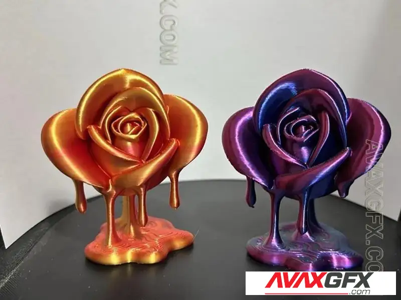 Dripping Flower Statue - STL 3D Model