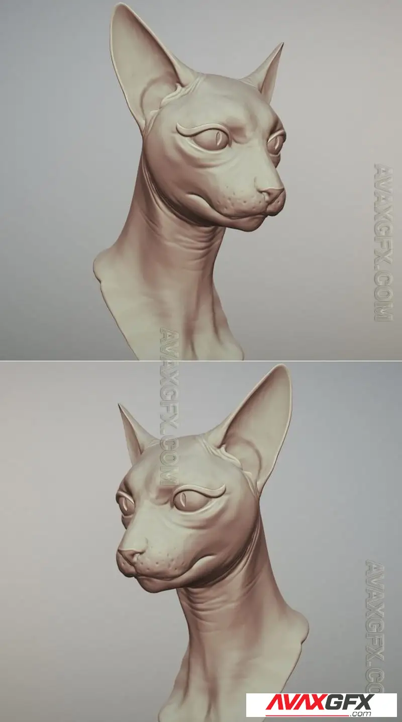 Bastet Head - STL 3D Model