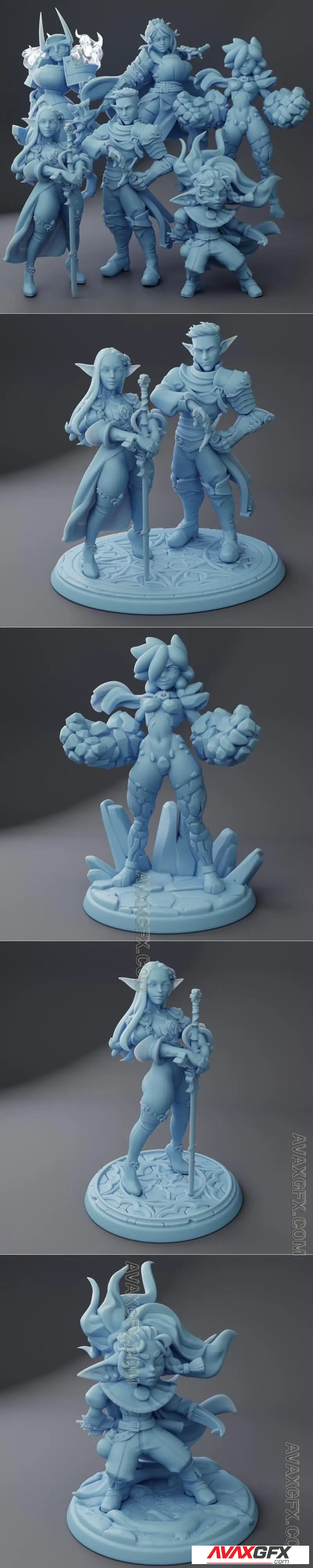 Twin Goddess Miniatures April 2025 - STL 3D Model