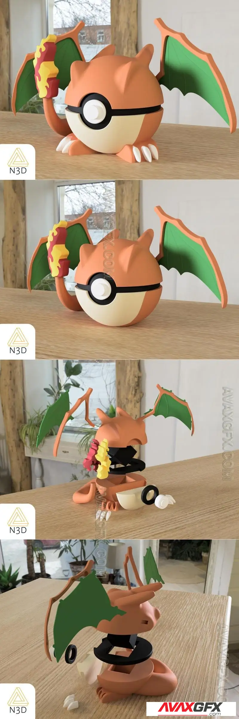 Charizard Ball V.1 - STL 3D Model