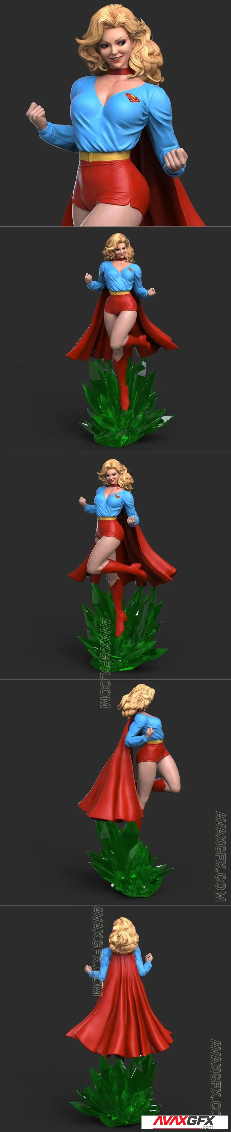 Abe3D - Supergirl Retro - STL 3D Model