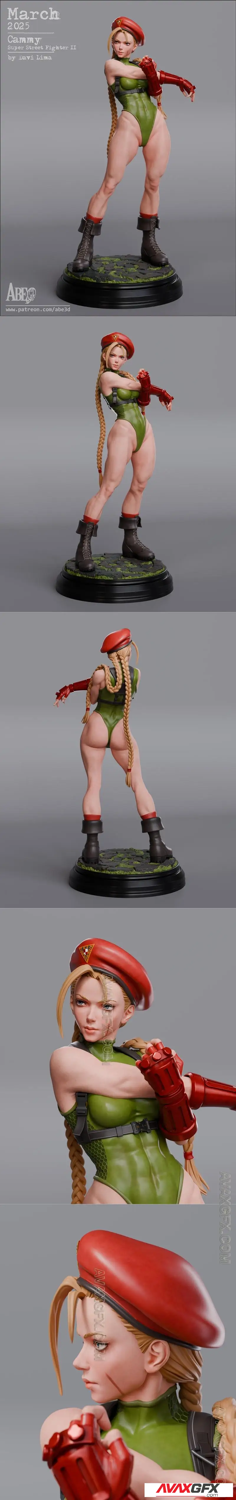 Abe3D - Cammy SF2 - STL 3D Model