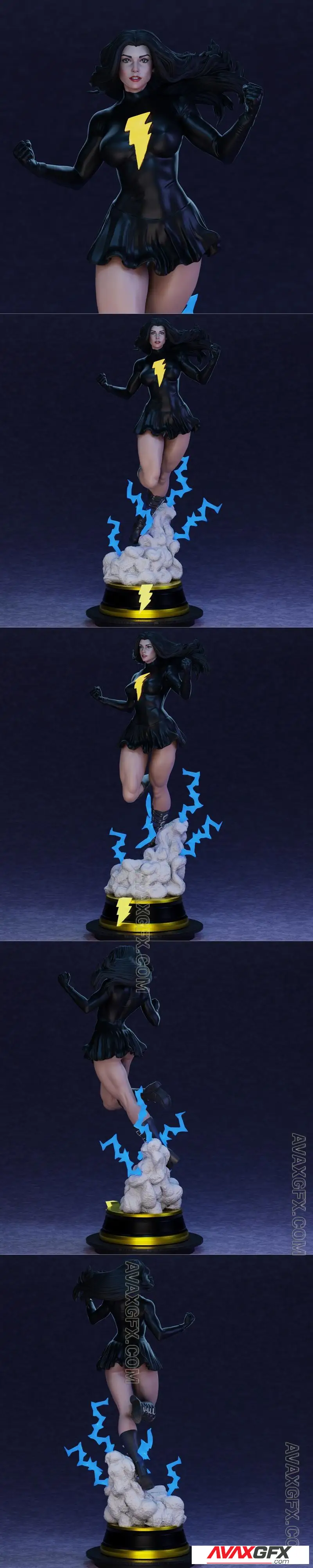 BrunoArt3D - Black Mary Marvel - STL 3D Model