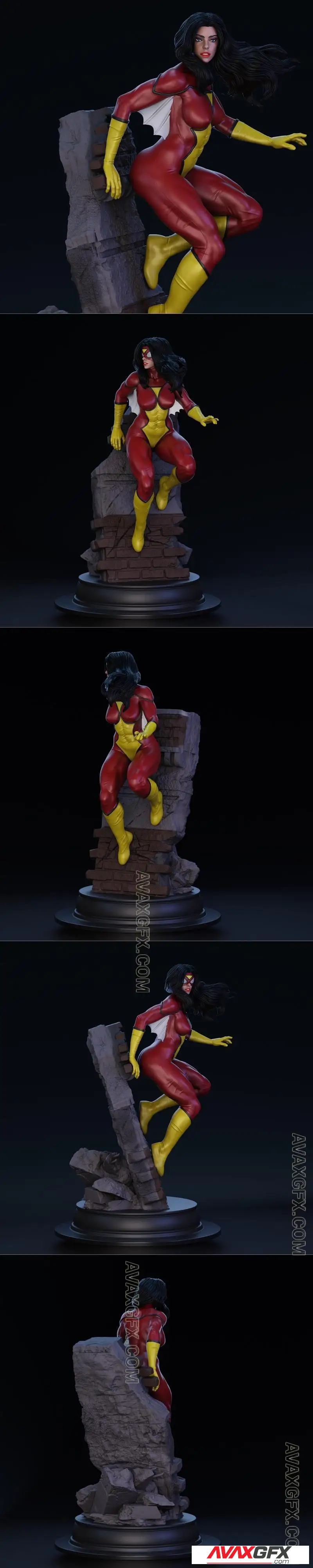 BrunoArt3D - Spider Woman 01 - STL 3D Model