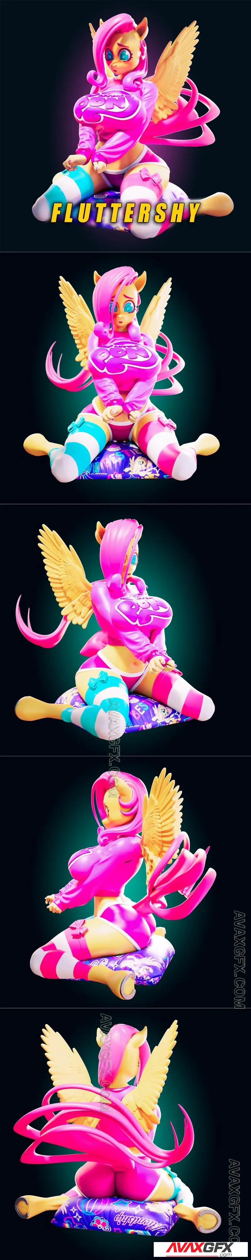 Officer Rhu - Fluttershy - STL 3D Model