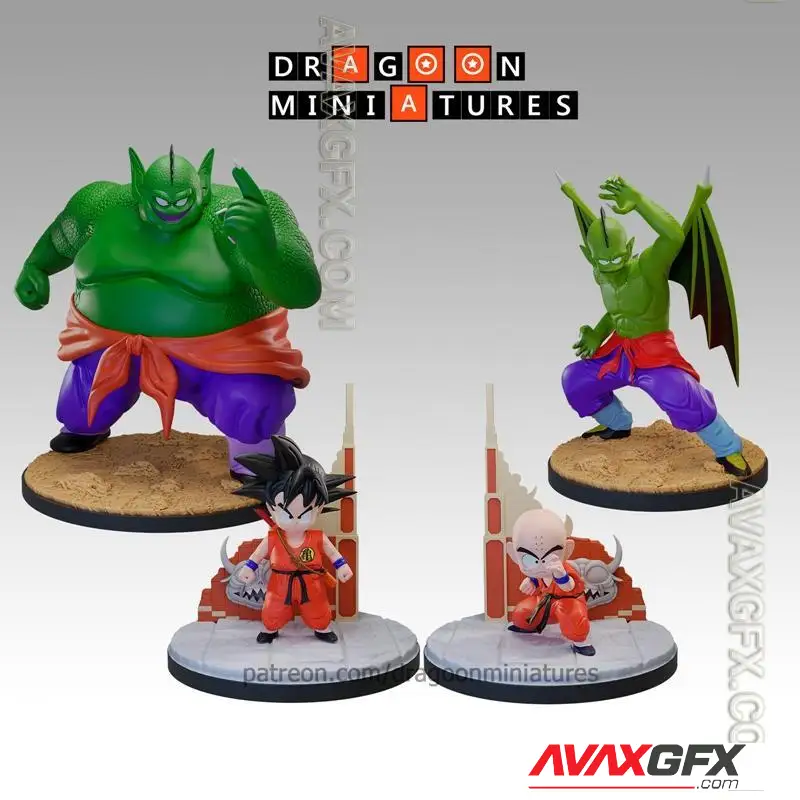 Dragoon Miniatures - Dragon Ball Pack 1 - STL 3D Model